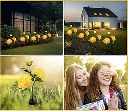 Світильники садові на сонячній батареї Garden Peony Light 2 шт вуличні - мініатюра 6