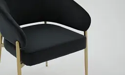 Стілець Prestol Мальта метал сидіння тканина 600x590x780 чорний - мініатюра 10