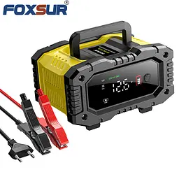 Автомобільний зарядний пристрій Foxsur FPT-100 Автоматичний імпульсний з функцією відновлення 12V 10А - 24V 5A Yellow (19438) - мініатюра 5