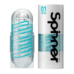 Мастурбатор Tenga Spinner Tetra блакитний - мініатюра 6