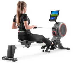 Гребний тренажер  Hop-Sport HS-100AR Roam аеромагнітний сірий + мат - мініатюра 9