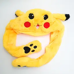 Шапка світиться з кігурумі, що рухаються вухами Kigurumi Пікачу UKC жовтий - мініатюра 6