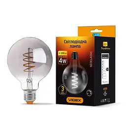 Лампочка Videx Filament G95FGD 4W E27 2100K 220V (VL-G95FGD-04272) - мініатюра 2