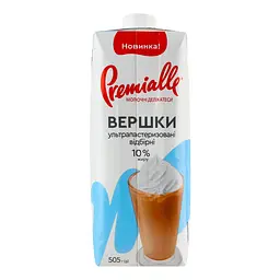 Вершки Premialle Відбірні ультрапастеризовані 10% жиру 505 г - мініатюра 4