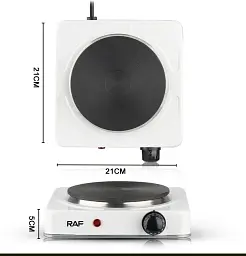Електроплита настільна RAF R.8010A 1 конфорка дискова 1000W White (3_02420) - мініатюра 4