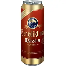 Пиво Benediktiner Weissbier Dunkel 5.4% 0.5 л