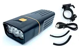 Велосипедний ліхтар X-balog TK-3xT6 + powerbank + microUSB + 3 режими - мініатюра 2