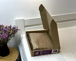 Постільна білизна LARA сатин-страйп LUX natural d13204е180 з простирадлом на резинці 180х200х25 євро - мініатюра 7