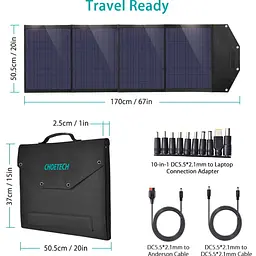 Портативна сонячна панель Choetech Foldable Solar Charger SC009 100W [104733] - мініатюра 4