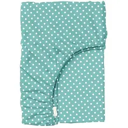 Простирадло на резинці для коляски та люльки Cosas Mint Dots 40х80х5 см (DotsMint_FittedStroller_40х80)