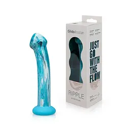 Скляний дилдо Gildo - Ocean Ripple Glass Dildo - мініатюра 9