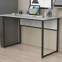 Стіл письмовий Коді Ferrum-decor 75x100x70 Чорний метал ДСП Бетон 32 мм (FRD-106600)
