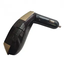 Автомобільний FM трансмітер модулятор золотистий блютуз H20 Bluetooth MP3 - мініатюра 2