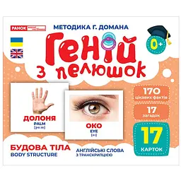 Набір розвиваючих карток Ranok Creative Геній з пелюшок Будова тіла 17 шт. 10107202 