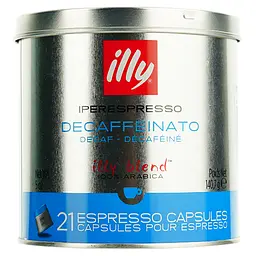 Кава мелена Illy IperEspresso Decaffeinated Espresso без кофеїну 21 капсула 130.2 г