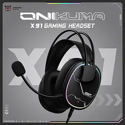 Навушники Onikuma ігрові X-91 Max з мікрофоном та RGB підсвіткою Геймерська дротова гарнітура для ПК PS4 PS5 Xbox - мініатюра 2