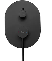 Душова система прихованого монтажу Rea Oval + Box black REA-P8467, Чорний матовий - мініатюра 9