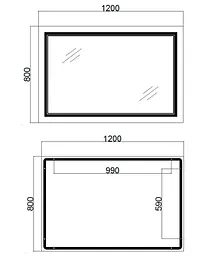 Дзеркало Qtap Cardinal з LED-підсвічуванням Touch QT0478C12080 - мініатюра 14