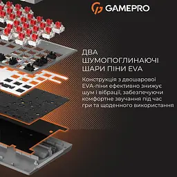 Клавіатура GamePro Genesis Metallic MK144G Outemu Червоний Swithes USB Сірий - мініатюра 10