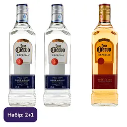 Набір: Текіла Jose Cuervo Especial Silver 38% 1 л (0.5 л x 2 шт.) + Текіла Jose Cuervo Especial Reposado 38% 0,5 л