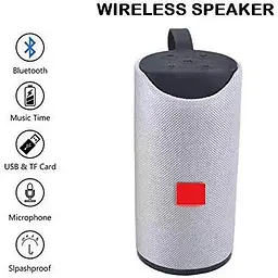 Портативна Bluetooth колонка TG-113 бездротова переносна колонка з вологозахистом бумбокс Сіра - мініатюра 3