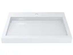 Умивальник Miraggio AGNESS 750 (0000153) Miramarble, Глянцевий, Накладний/Врізний, Білий - мініатюра 3