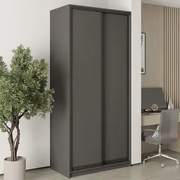 Шафа-купе дводверна MebelStar Стандарт BG 2ДСП 110x45x240 см Антрацит (MBS-9959)
