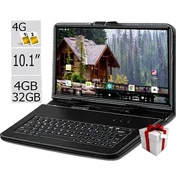 Планшет телефон Hoozo Elit Tab 10 LTE Blue 4/32 DUAL SIM 10.1" IPS + Чохол-клавіатура в ПОДАРУНОК - мініатюра 2