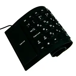 Безшумна комп'ютерна клавіатура Flexible Keyboard, гумова клавіатура для пк - мініатюра 4
