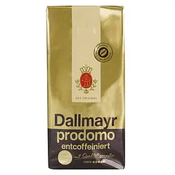 Кава в зернах Dallmayr prodomo смажена без кофеїну 500 г 