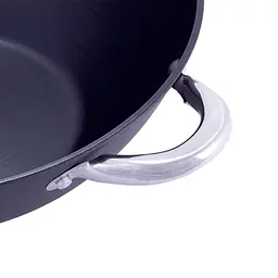 Казан чавунний WOK з антипригарним покриттям та аксесуарами для індукції та газу 4.5 літра Kamille KM-4807MR 87484 - мініатюра 7