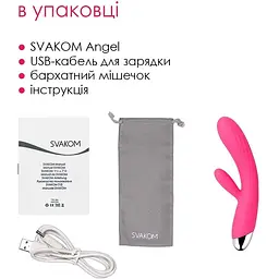 Інтелектуальний вібратор-кролик Svakom Angel Plum Red - мініатюра 6