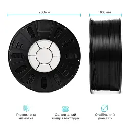 Пластик для 3D-принтера Creality PETG 1.75мм, black, 3кг (3399010140) - мініатюра 6