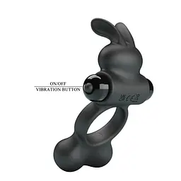 Ерекційне кільце Pretty Love Vibrant Penis Ring Yusuf Black - мініатюра 8
