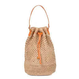 Сумка жіноча плетена LuckyLOOK Хейзел 33х30х31 см Бежевий 742-048