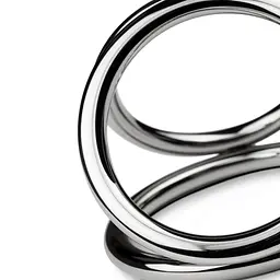 Потрійне ерекційне кільце Sinner Gear Unbendable Triad Chamber Metal Cock and Ball Ring Large - мініатюра 4
