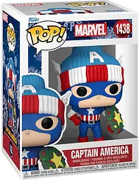 Фігурка Funko Pop Марвел Капітан Америка Marvel Holiday Captain America 10 см MH CA 1438 - мініатюра 3