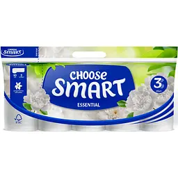 Туалетний папір Smart Tissue Essential 3 шари 10 рулонів (5944582100107)