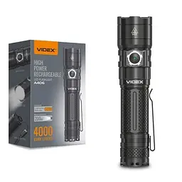 Ліхтар ручний A406 Black 4000 лм 20W Videx teh0020578 - мініатюра 2