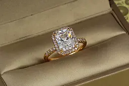 Кільце Xuping Jewelry авангард з білим каменем р 18 золотисте