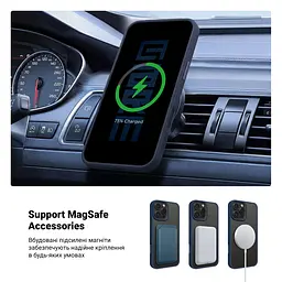 Чехол для Apple iPhone 16 Pro Max, Uniq MagCase, синий, противоударный, панель-накладка с MagSafe, ударопрочный TPU+PC, с магнитом MagSafe, поддержка полноценной беспроводной зарядки, ArmorStandart (ARM79512) - мініатюра 4