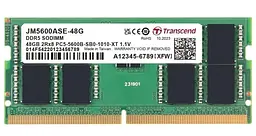 Модуль пам'яті Transcend DDR5 48GB JM 5600Mhz SO-DIMM 2Rx8 3Gx8 CL46 1.1V (JM5600ASE-48G)
