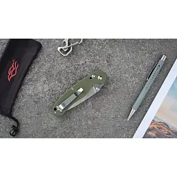 Ніж складаний туристичний Ganzo G727M (8.9 см) 440С / G10 зелений - мініатюра 4