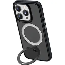 Чохол WiWU Protective Magnetic Alloy Stand Case для Apple iPhone 15 Pro Black [96967] - мініатюра 4