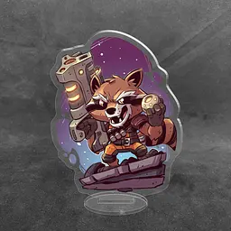 Акрилова колекційна фігурка Чібі Chibi Вартові Галактики Ракета 10 cм