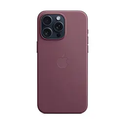 Чехол для Apple iPhone 15 Pro Max, FineWoven Case with MagSafe, бордовый, защитная накладка из материала FineWoven, противоударный, для iPhone, защита всего корпуса, поддержка беспроводной зарядки и MagSafe, (ARM71989) - мініатюра 5