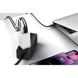 Зарядний пристрій Baseus 2xUSB-C 65 Вт + 1xUSB GaN + кабель USB-C — USB-C 100 Вт 1.0 м білий (CCGP120202) - мініатюра 8