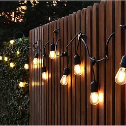 Вулична світлодіодна гірлянда ретро, лампа Edison, 5 метрів, 220V, теплий білий (WLS-2314W5)
