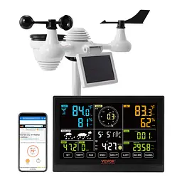 Метеостанція із сонячною панеллю VEVOR Profi 7-в-1 Wi-Fi - мініатюра 2