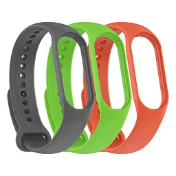 Комплект силіконових ремінців для фітнес браслетів Xiaomi Mi Band 5/6/7, Silicone, ditsy, зі зручною застібкою, на фітнес трекер та смарт годинник, ArmorStandart (ARM75070) - мініатюра 2